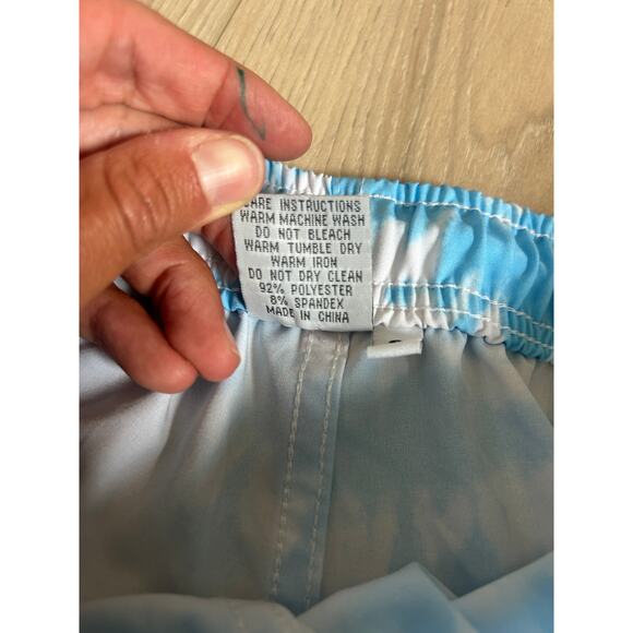 Franks Australia Blue & White Tie Dye Drawstring Shorts -- Small - Picture 7 of 8